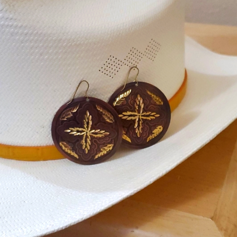 Round Drop Earrings